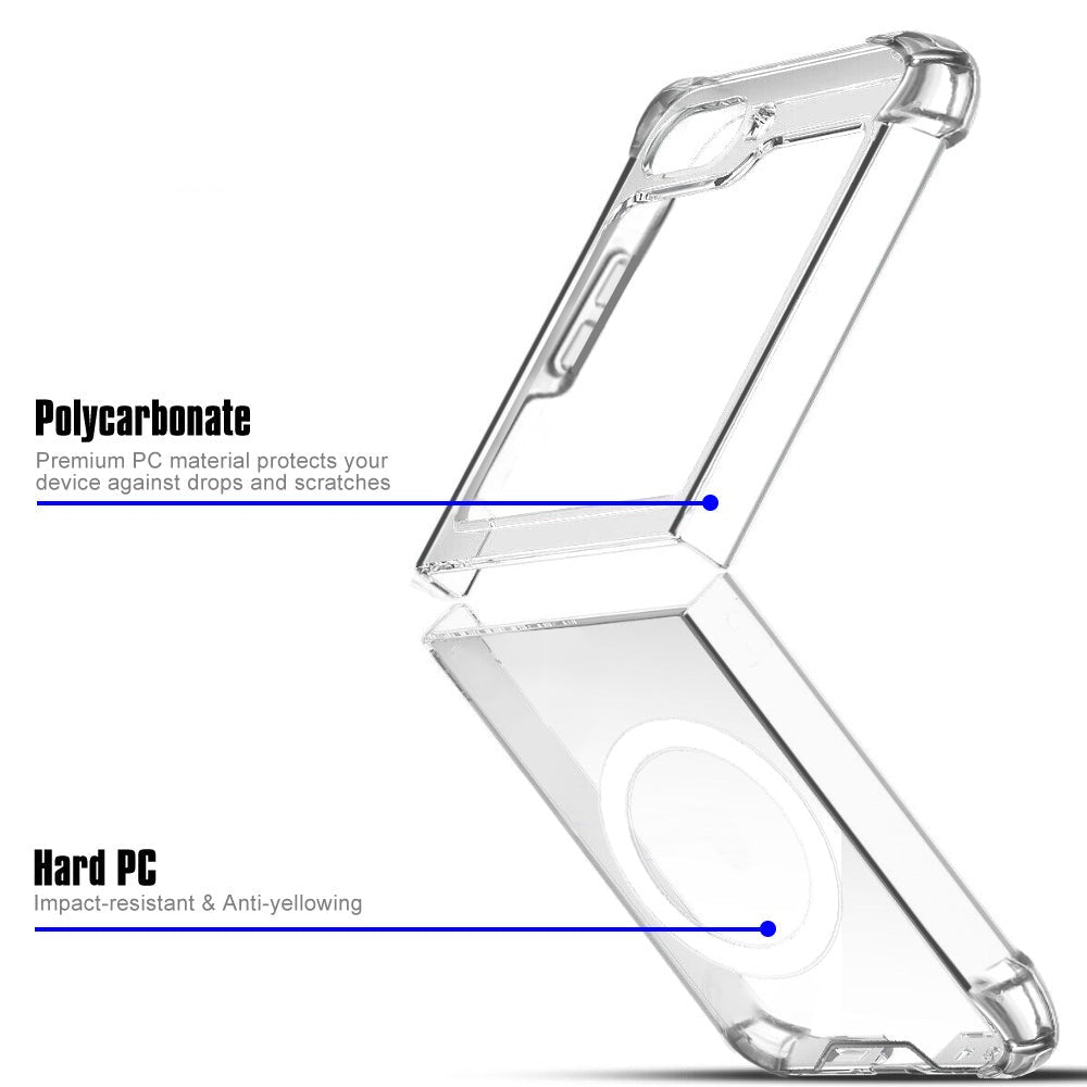 Samsung Galaxy Z Flip 5 Clear Silicone Magsafe Shockproof Bumper Case - Eastlakes Electronics